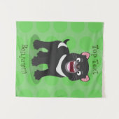 Tenture Illustration d'un diable de Tasmanie affamé (Devant (Horizontal))