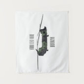 Tenture Illustration d'un hélicoptère de l'armée de Chinoo (Devant)