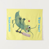 Tenture Illustration d'un insecte du cricket vert mou (Devant (Horizontal))