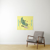 Tenture Illustration d'un insecte du cricket vert mou (En situation (horizontale))