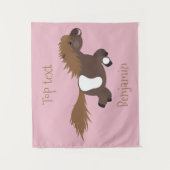 Tenture Illustration d'un poney de Shetland mignon (Devant)