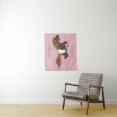 Tenture Illustration d'un poney de Shetland mignon (En situation)