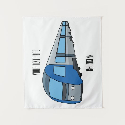 Tenture Illustration d'un train électrique (Devant)