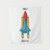Tenture Illustration d'un vaisseau de fusées (Devant)