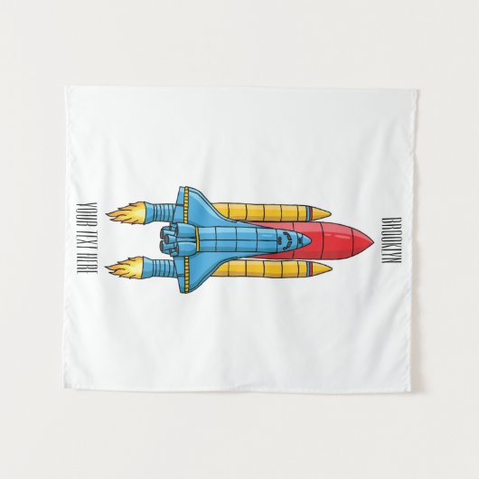 Tenture Illustration d'un vaisseau de fusées (Devant (Horizontal))