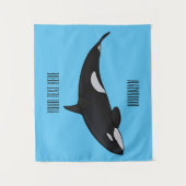 Tenture Illustration d'une baleine tueuse (Devant)