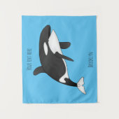 Tenture Illustration d'une baleine tueuse (Devant)