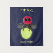 Tenture Illustration d'une luciole à éclair mignon (Devant)