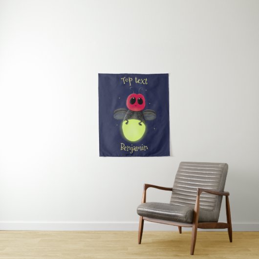 Tenture Illustration d'une luciole à éclair mignon (En situation)