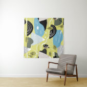 Tenture Illustration graphique scandinave transparente mot (En situation (horizontale))