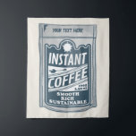 Tenture Illustration instantanée de pop art café<br><div class="desc">Illustration pop art d'un sachet de café instantané. Conception pour toute personne qui n'est pas un snob de café et qui profite simplement d'une simple tasse de café lyophilisé instantané pour leur fixateur de caféine régulière.</div>