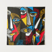 Tenture Illustration moderne en style linocut. Colo surréa (Devant)