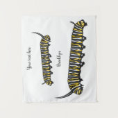 Tenture Illustration Monarch caterpillar (Devant)