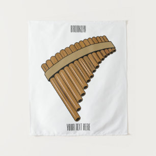 Tenture Illustration Pan flûte / panpipes