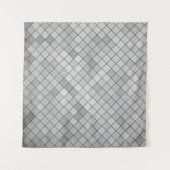Tenture Illustration polygonale grise, composée de tria (Devant (Horizontal))