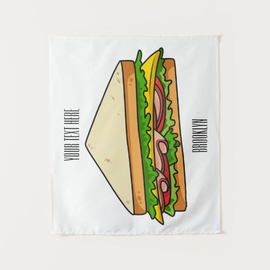 Tenture Illustration Sandwich (Devant)