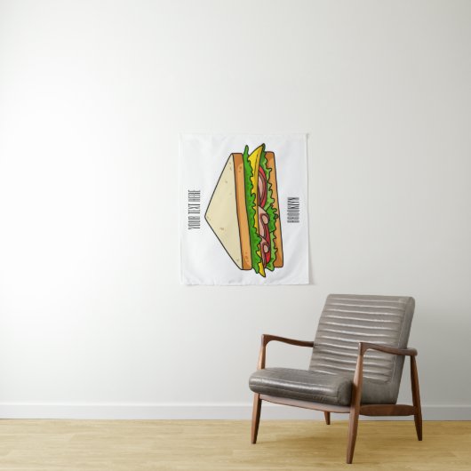 Tenture Illustration Sandwich (En situation)