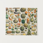 Tenture Illustration scientifique végétale des fruits (Devant (Horizontal))