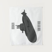 Tenture Illustration sous-marine (Devant)