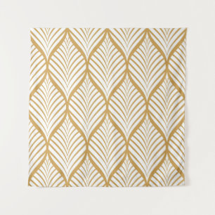 Tenture illustration vintage des feuilles géométriques san