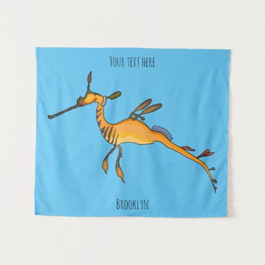 Tenture Illustration Weedy seadragon (Devant (Horizontal))