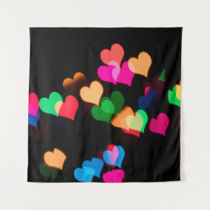 Tenture Illustrations de coeurs de couleur aérée