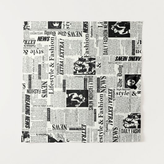 Tenture Illustrations des journaux en première page (Devant (Horizontal))