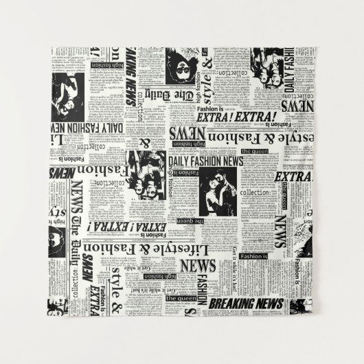 Tenture Illustrations des journaux en première page (Devant)