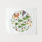 Tenture Illustrations scandinaves Cercle (Devant (Horizontal))