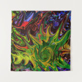 Tenture Image abstraite intitulée "Des mondes naissent" (Devant (Horizontal))