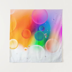 Tenture Image artistique colorée de goutte d'huile sur l'e