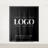 Tenture Image du logo de l'entreprise Black White (Devant)