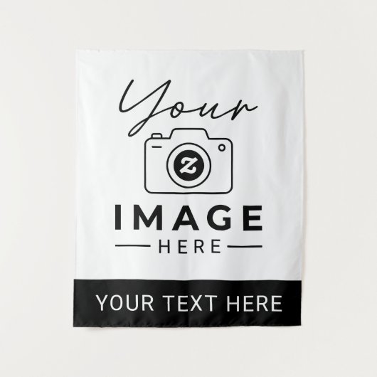 Tenture Image et texte personnalisés (Devant)