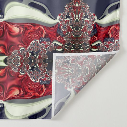 Tenture Image miroir générant une forme répétée, sur blanc (Détail)