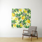 Tenture Imaginaire citron : Motif Floral Créatif (En situation)