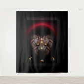 Tenture Imaginaire de caniche alkarien Portrait fractal (Devant)