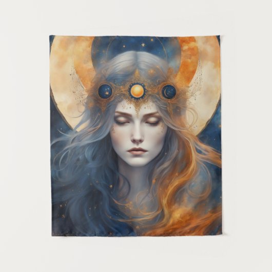 Tenture Imaginaire déesse Éclipse solaire Imprimer (Devant)
