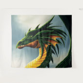 Tenture Imaginaire Dragon Vert (Devant (Horizontal))