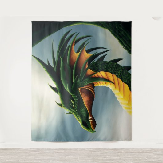 Tenture Imaginaire Dragon Vert (Devant)