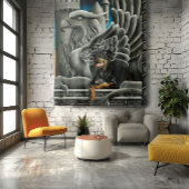 Tenture Imaginaire Rottweiler Chien Gargoyle