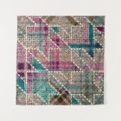 Tenture Imitation of indian patchwork pattern with texture (Devant (Horizontal))