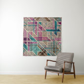 Tenture Imitation of indian patchwork pattern with texture (En situation (horizontale))