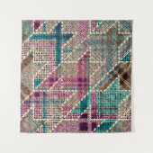 Tenture Imitation of indian patchwork pattern with texture (Devant)