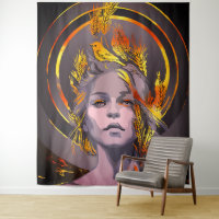 Impression d'art élégante avec du blé doré et un o
