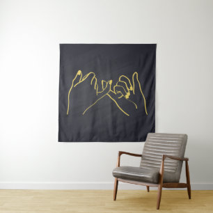 Tenture Impression d'art en ligne de serment Pinky, jet de