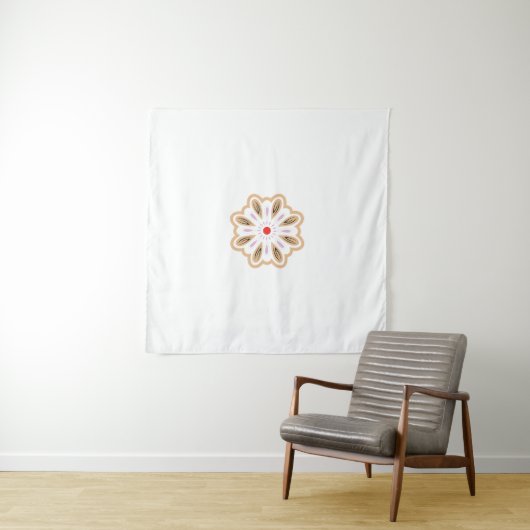 Tenture Impression d'art floral Mandala | Décor Boho (En situation (horizontale))