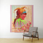 Tenture Impression de jester de femme victorienne (En situation)