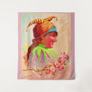Tenture Impression de jester de femme victorienne