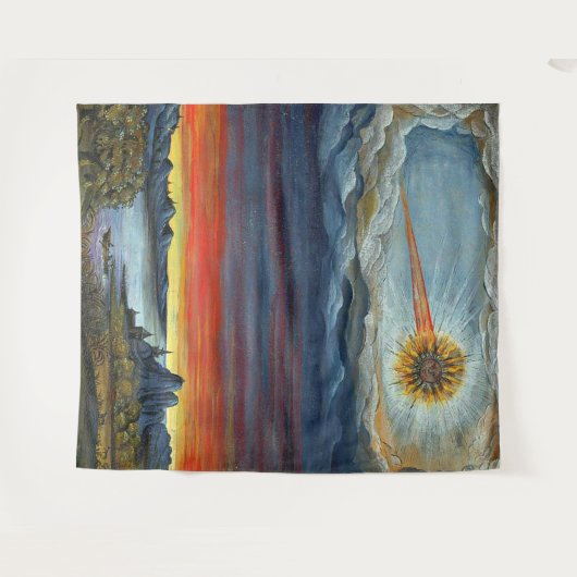 Tenture impression de peinture de comète (Devant (Horizontal))