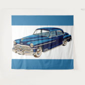 Tenture Impression DeSoto bleue 1950 (Devant (Horizontal))